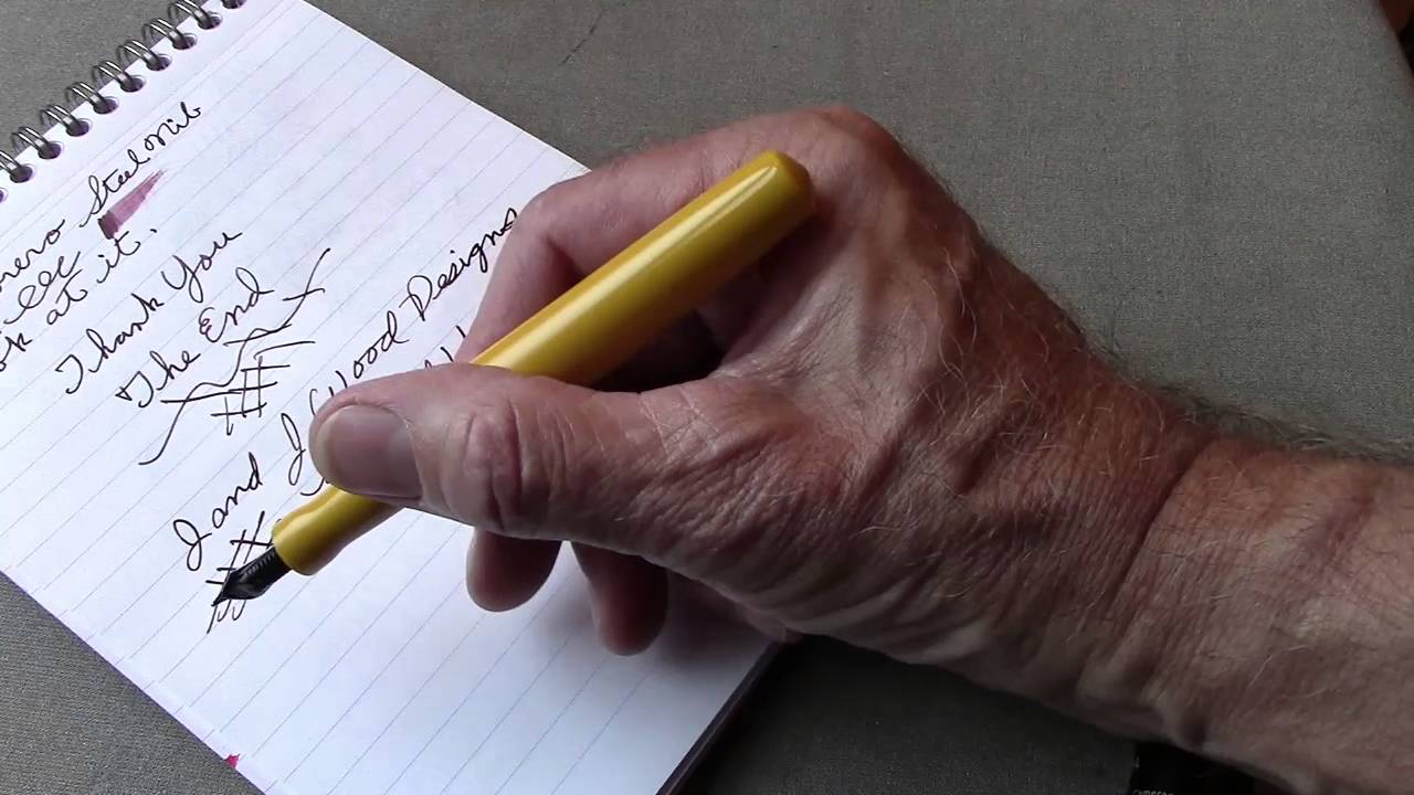 Fountain Pen Hand made J&J Wood Designs Yellow Duofold YouTube