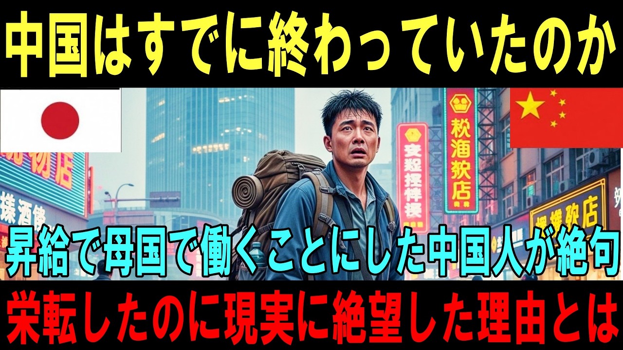 【海外の反応】「中国はすでに終わっていたのか」日本で働く中国人が昇給で帰国した直後…まさかの現実に絶望した理由とは？