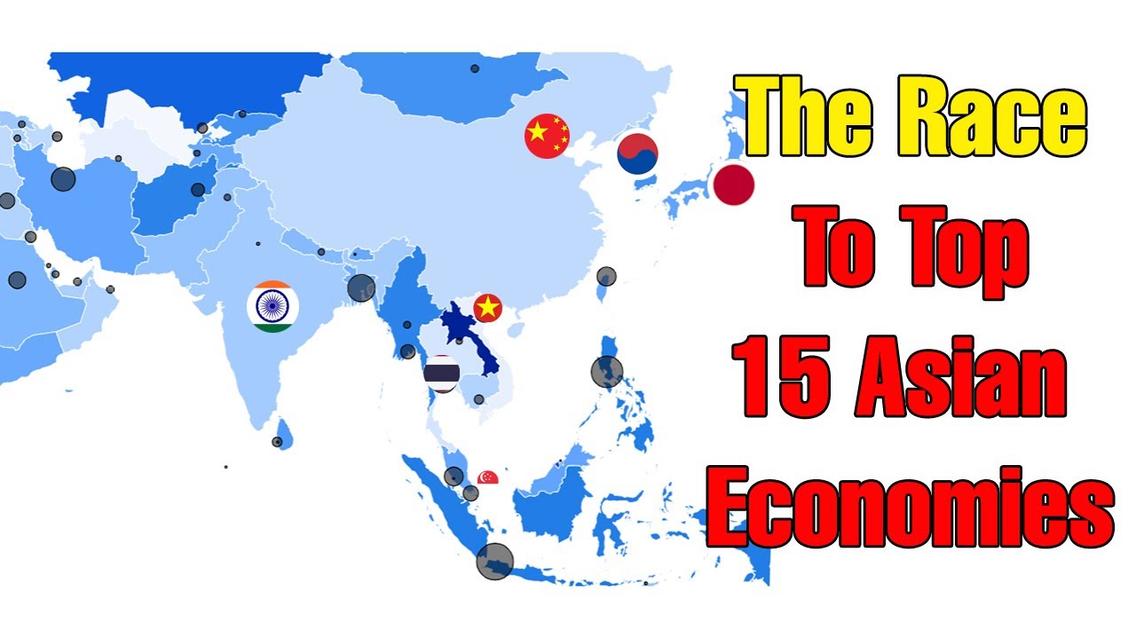 The Race to Top 15 Asian Economies (1960-2024) | Historical Data Visualization