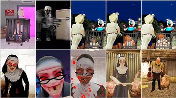 Keplerians All Games Game Over Scene | Ice Scream Series - Evil Nun Series - Mr Meat - Horror Brawl