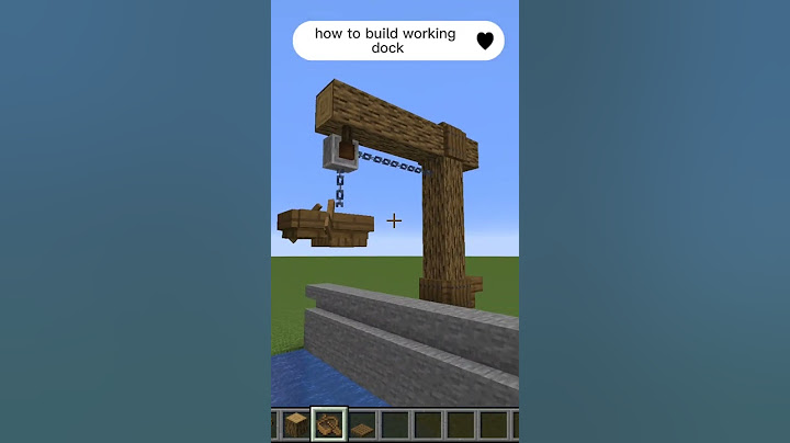 Minecraft :How To Build working dock