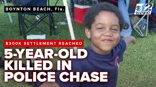 Family of 5-year-old killed in police chase reaches $300K settlement with Boynton Beach