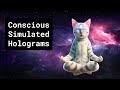 Conscious simulated holograms