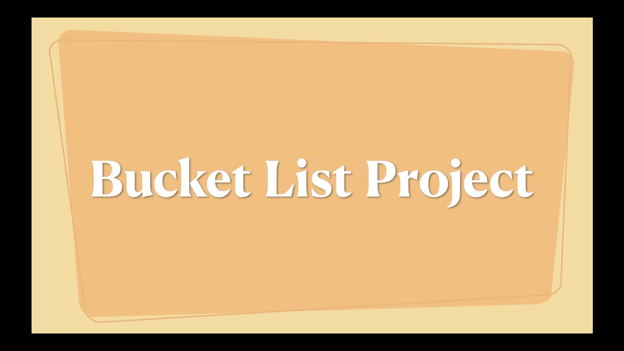 Bucket List Project