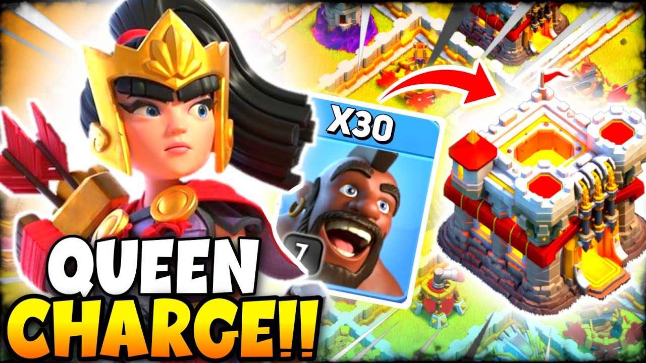 Непревзойденный TH11 Queen Charge Hog Rider 💪 | 100% 3 звезды, простое руководство!
