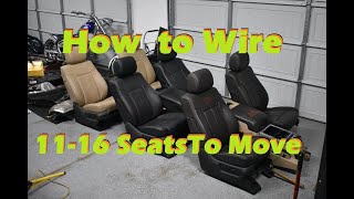 How To Wire Up F250 11-16 Seats To Move