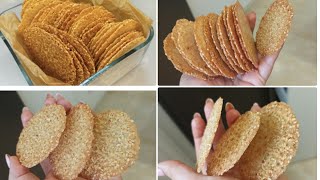 Кунжутные чипсы сладкие /печенье/ хрустящие
