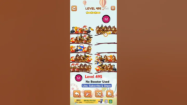 #bird #sort 2 #color #puzzle #level 495 #birdsort #colour #gaming #viral #trending #shorts #solution