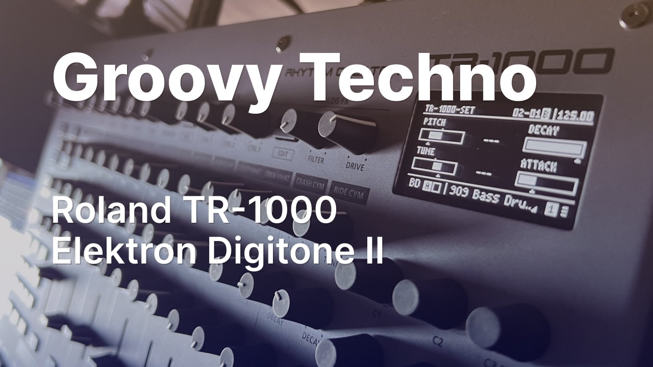 Groovy techno track work in progress with Roland TR-1000 + Digitone II