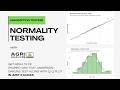 Normality Assumption Testing on AgriAnalyze | Shapiro-Wilk, Anderson-Darling & QQ Plot in 3 Clicks