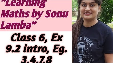 CLASS 6, CHAPTER 9 DATA HANDLING, EX 9.2 INTRO WITH EXAMPLES 3, 4, 7 AND 8