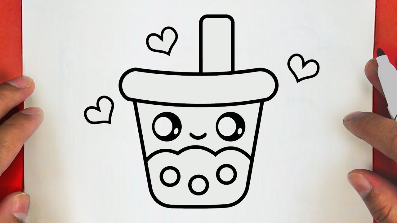 HOW TO DRAW A CUTE BUBBLE TEA ,STEP BY STEP, DRAW Cute things ...