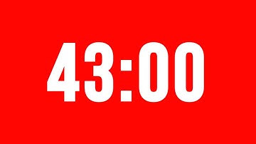 43 Minute Timer With Alarm Without Music