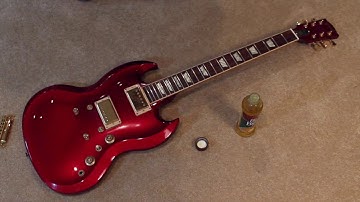 ASMR Cleaning a Gibson SG Diablo [No Talking]