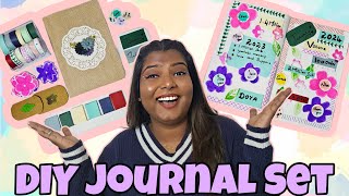 DIY Homemade Journal set 📚✏️...Designer washi tapes,Flower stickers, sticky note etc..😱WOW #trending