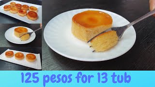 Leche flan whole egg 125 pesos 13 tub | how to make | Pang Negosyo | Nhaj kitchen |