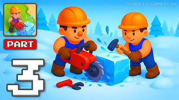 Frozen Frontier - Gameplay Walkthrough Part 3 - Snowy Lands Builder Sim (iOS, Android)