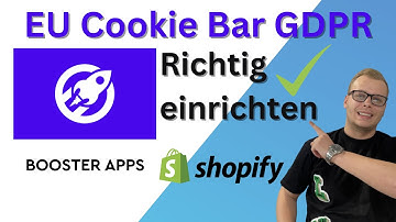Booster: EU Cookie Bar GDPR Shopify App Tutorial Deutsch 2023