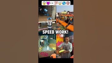 HUMAN SPEED MACHINE! 🤖⚡ | Super Fast Working Skills#Shorts #Viral #WorkSkills #FastWork #SkillMaster