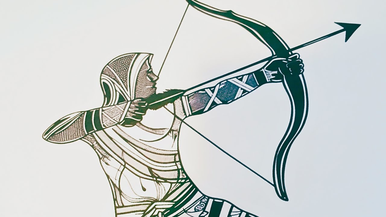festive archer coloring / colormas day 13