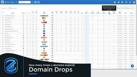 SpamZilla Expired Domain Drop Count