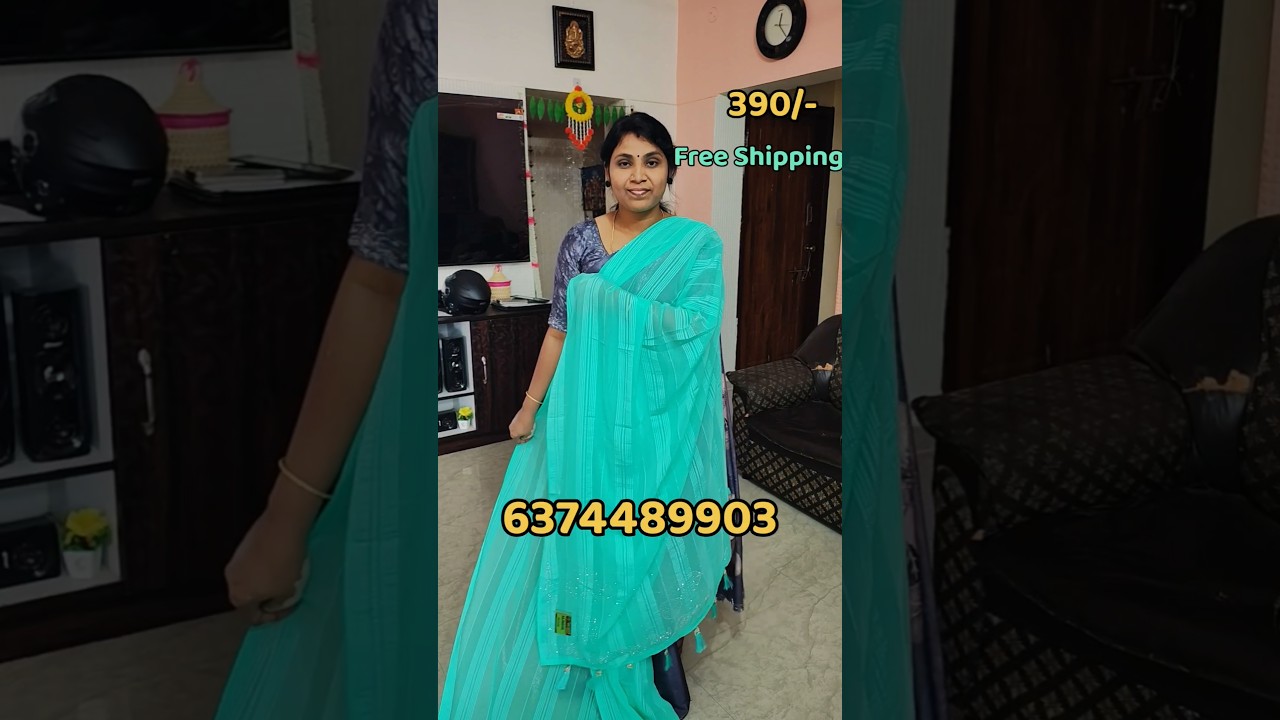 rewrite this title 🤷 390/- Free Shipping Soft Georgette saree | #shorts #shortsfeed #saree #viral #viralshorts #home