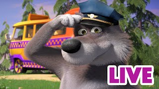 ماشا والدب 👱‍♀️ LIVE STREAM! 🐺🚖 رخصة القيادة للذئب 🐺🚖 Masha and the Bear