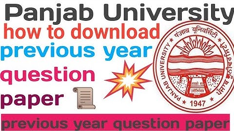 How to download panjab University previous question paper 📜  ⁉️ puchd . chandigarh collage exams