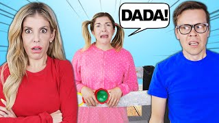 I BECOME A "BABY" FOR THE DAY!! Matt and Rebecca Funny Reaction screenshot 5