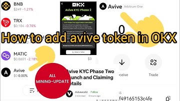 AVIVE UPDATE ✍️ How to add AVIVE token on Arbitrum chain in OKX Wallet