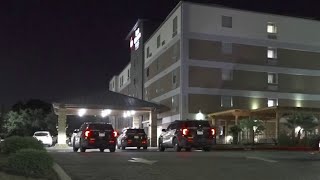 1 person injured after several rooms hit by gunfire in hotel shooting, police say