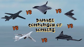 Damage Comparison Xi'an H-20, PAK-DA, B-21 Raider, TU-160M & B1B-Lancer || Modern Warships
