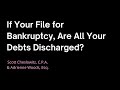 Tax Talk: Host Scott Cheslowitz, C.P.A. interviews Adrienne Woods, Esq. on his show Tax Talk. If you file for bankruptcy are all your debts discharged?