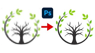 Come Convertire un Logo a Bassa Risoluzione in VETTORIALE con Photoshop!