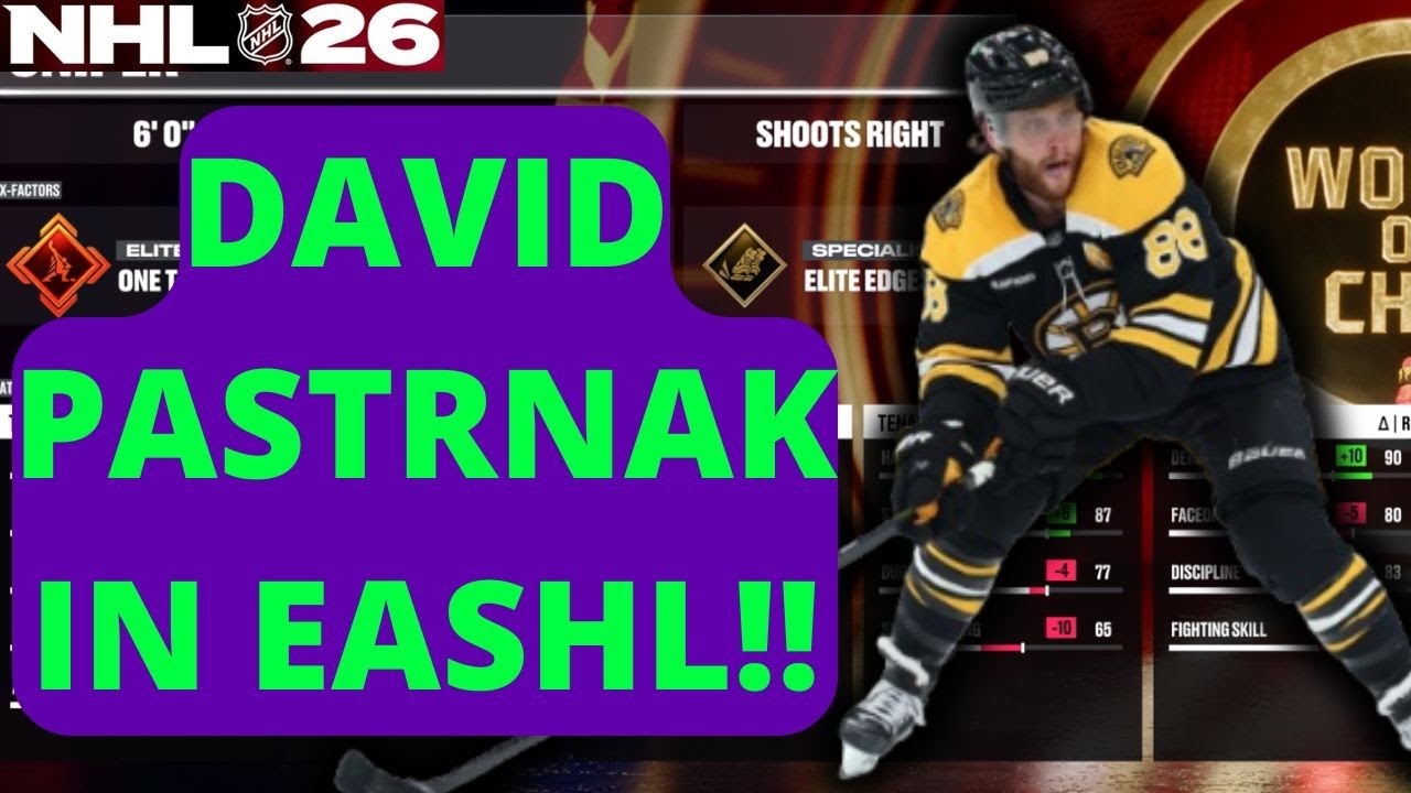 Сколько очков набрал этот Дэвид Пастрнак в 2 играх?! Дэвид Пастрнак в NHL 26, сборка EASHL!!