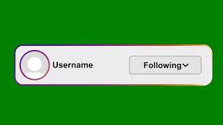 Instagram Follow Button Green Screen || Viral Overlay