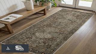 Bavni Washable Runner Rug 2x5 Non Slip Vintage Hallway Runner Ultra Thin