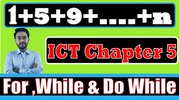 1+5+9+13+.........+n || Algorithm, Flowchart & C Program || for | while | do while