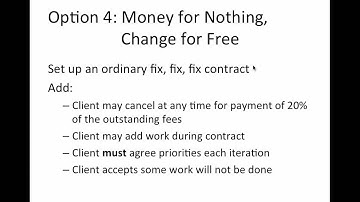 Part 6: Agile Contract Options - Money for nothing, Change for Free