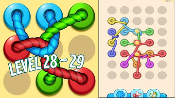 🏅 TANGLED LINE 3D: Knot Twisted 🤪 Level 28 ~ 29 🧩 Gameplay Walkthrough