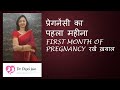 FIRST MONTH OF PREGNANCY  प्रेगनेंसी का पहला महीना (HINDI) Gynaecologist Dr Dipti Jain Ahmedabad