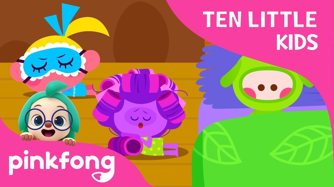 Ten Little Kids in a Bed | Ten Little Kids Songs | Pinkfong Songs for Children