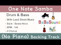 One note samba  no piano backing track drum  bass