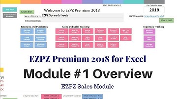 Module #1 Intro - EZPZ Premium 2018 for Excel