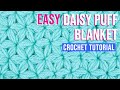 Easy Daisy Puff (Jasmine Stitch) Blanket - Beginner Crochet Tutorial