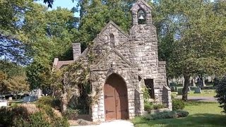 exploring the large historic Fairview Cemetery