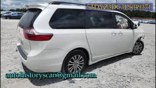 5TDYZ3DC3LS049371 Toyota Sienna Xle 2020