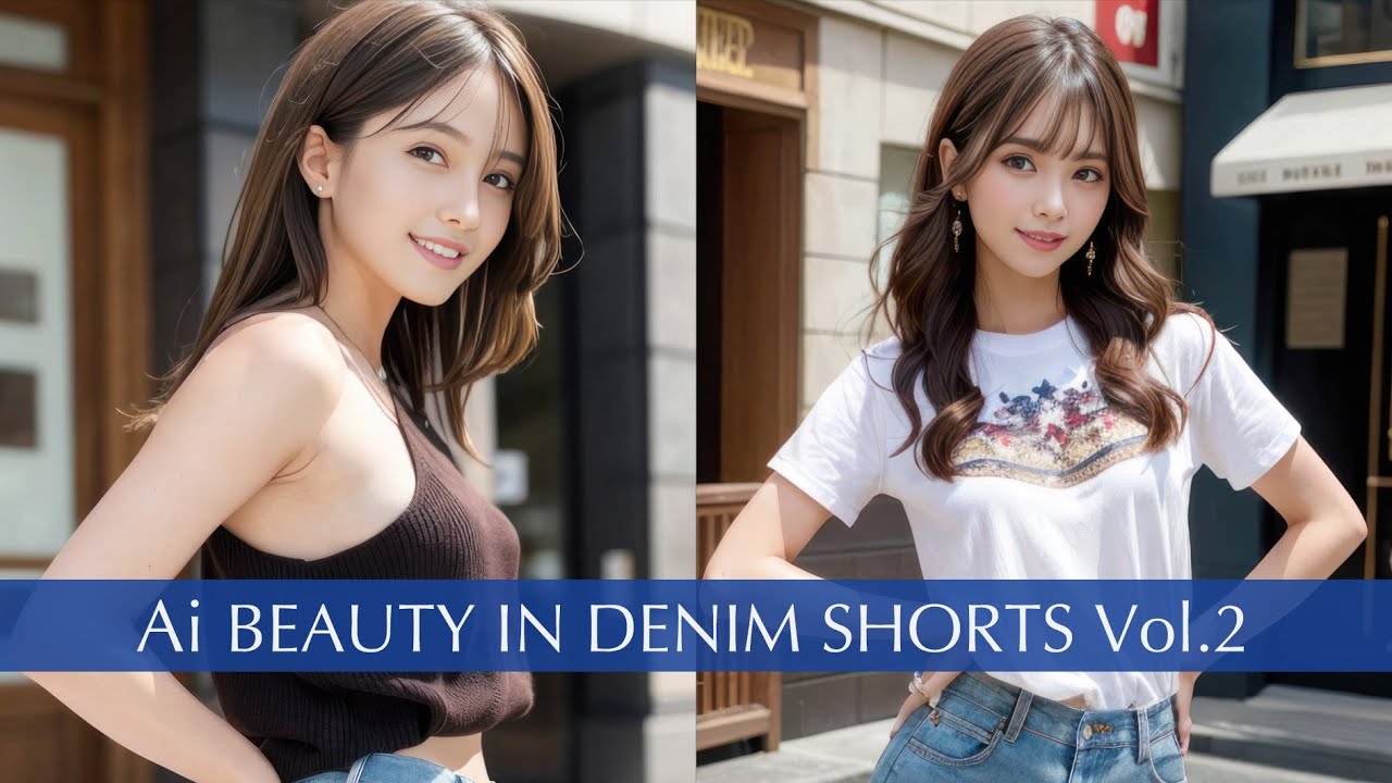 [4K] Ai Beauty in Blue Denim Short V2 單寧短褲輕便風  