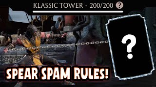 MK Mobile Klassic Tower 200 vs. Spear Spam. WHO NEEDS HORSE STANCE???