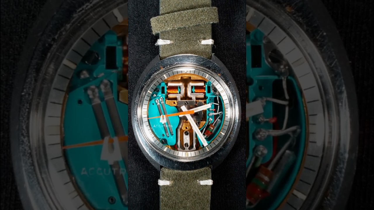 This watch vibrates 1,296,000 times per hour #shorts #slowmotion #bulova #watch
